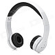 iLeAD IX-3011 Fashion Sport Stereo Bluetooth V3.0 Headphone w/ Microphone - White + Black