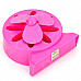 LJQ LJQ-071 Hollowed Flower Pattern 3-Blade USB Powered Fan - Deep Pink