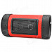 01 ABS Motorcycle Super Bass MP3 Speaker w/ USB / SD + Remote Control - Black + Red (1 x CR2025)