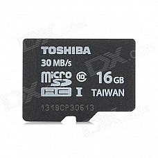 TOSHIBA SD-C016GR7AR30 MicroSDHC Memory Card - Black + White (16GB / Class 10)