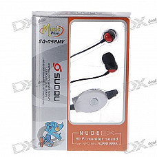 Noise Isolation In-Ear Stereo Headset with Microphone (2*3.5mm Jacks/209cm Cable)