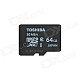 Toshiba SD-C064GR7AR30 Micro SDXC / TF Card - Black (64GB / Class 10)