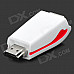 Mini HDTV HDMI Male to VGA Female Projector Converting Adapter w/ 3.5mm Jack - White + Red