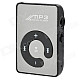 Portable Rechargeable MP3 Player w/ Clip / TF / Earphones - Black + Silver