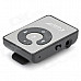 Portable Rechargeable MP3 Player w/ Clip / TF / Earphones - Black + Silver