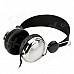 OVLENG T168 Stylish Extractable Wired 3.5mm Jack Headset w/ Microphone - Black + Silver