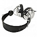 OVLENG T168 Stylish Extractable Wired 3.5mm Jack Headset w/ Microphone - Black + Silver