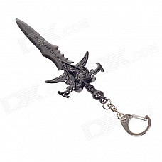 Rhinocero Sword Model Style Zinc Alloy Keychain - Bright Black