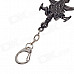 Rhinocero Sword Model Style Zinc Alloy Keychain - Bright Black