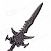 Rhinocero Sword Model Style Zinc Alloy Keychain - Bright Black