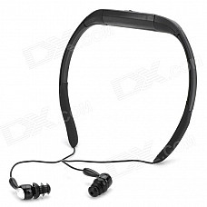 T-20 Sport Waterproof Rechargeable In-Ear Headphone MP3 Player w/ FM Radio - Black (8GB)