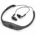 T-20 Sport Waterproof Rechargeable In-Ear Headphone MP3 Player w/ FM Radio - Black (8GB)