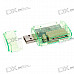 Mini USB 2.0 Multi-slot SD/Mini SD/TF/MMC/RS-MMC/M2 Card Reader (Green)