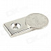 10050053W Dual-Hole Rectangular Strong Magnet - Silver