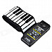 CHEERLINK MD-88 88-Key Digital Portable Hand-Rolling Piano w/ MIDI - Black + White (3 x AA)