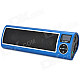 SEE ME HERE LV520-III Portable 1" LCD Stereo Speaker w/ FM / SD - Black + Blue