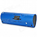 SEE ME HERE LV520-III Portable 1" LCD Stereo Speaker w/ FM / SD - Black + Blue