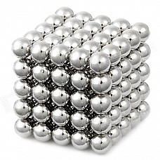 DIY 5mm Buckyballs NdFeB Magnetic Magic Beads - Silver (125 PCS)