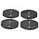 Protective ABS Car Door Lock Covers for Volkswagen / Audi / Porsche + More - Black (4 PCS)