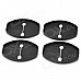 Protective ABS Car Door Lock Covers for Volkswagen / Audi / Porsche + More - Black (4 PCS)