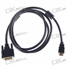 DVI 24+1M to HDMI V1.3 1080p Shielded Connection Cable (1.8M-Length)