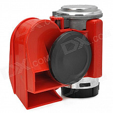 Replacement 12V One Piece Air-pump Horn / Loudspeaker for Bicycle - Black + Red + Silver