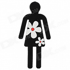 Creative Silicone Magnetic Human Female Body Style Folding Hanger - Black + White + Red