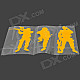 Army Soldiers Style Fashionable PVC Car Stickers Set - Golden