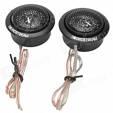 TWS-2 2 x 250W Car Silk Dome Tweeter Speakers Set - Black (Pair)