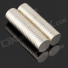 15 x 3mm NdFeB Neodymium Magnet Circular Cylinder DIY Puzzle Set - Silver (50 PCS)