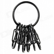 KRGS-01-R3 Novel "8" Shaped Stainless Steel Key Ring - Black