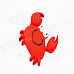 4.5 x 4.8cm Cute Cartoon Crab Style Magnets Rubber Stickers - Red