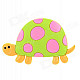 Creative Tortoise Style Refrigerator Magnetic Sticker - Green + Deep Pink + Orange