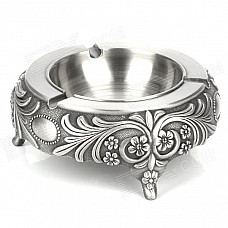 YHG00121 European Retro Style Aluminium Alloy Ashtray - Silver