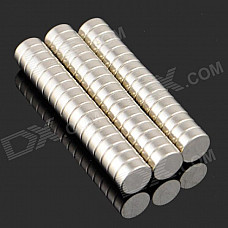 8 x 3mm NdFeB Neodymium Magnet Circular Cylinder DIY Puzzle Set - Silver (50 PCS)