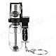 Mini Windproof Butane Jet Torch Lighter - Black + Transparent