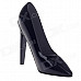 Fashion High-heeled Shoes Style Oil Lighter - Black