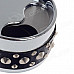 Cool Plastic Rivet Rotary Top Ashtray - Silver + Black