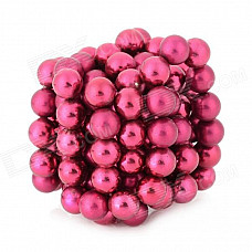 DIY 5mm-Diameter NdFeB Magnet Balls Set - Deep Pink (125pcs)