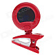 CT-117 1.1"LCD Clip-On Digital Tuner for Chromatic, Guitar, Bass, Violin, Ukulele - Red (1 x CR2032)