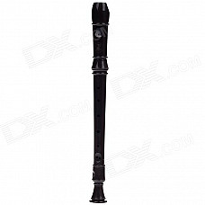 William Stylish Detachable Instrument Music 8-Hole German-style High-pitch Recorder - Black