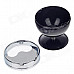 Plastic Cup Style Rotary Top Ashtray - Black + Silver