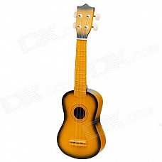 William Mini Handheld 21" 4-String Ukulele - Yellow + Dark Green