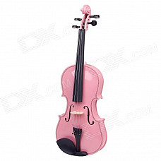 william 4/4 Full Size Beginner Violin Starter Kit - Pink (Bow, Rosin, Case)