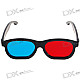 Re-useable Plastic Frame and Lens Anaglyphic Red + Blue 3D Glasses