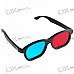 Re-useable Plastic Frame and Lens Anaglyphic Red + Blue 3D Glasses