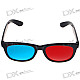 Re-useable Plastic Frame Resin Lens Anaglyphic Red + Blue 3D Glasses