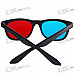 Re-useable Plastic Frame Resin Lens Anaglyphic Red + Blue 3D Glasses