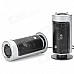 Fashion 2W + 2W USB Powered Speakers - Silver Grey + Black (2 PCS)