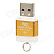 SIYOTEAM SY-M83 USB 2.0 TF / Micro SD / M2 Card Reader - Golden + Silver + White